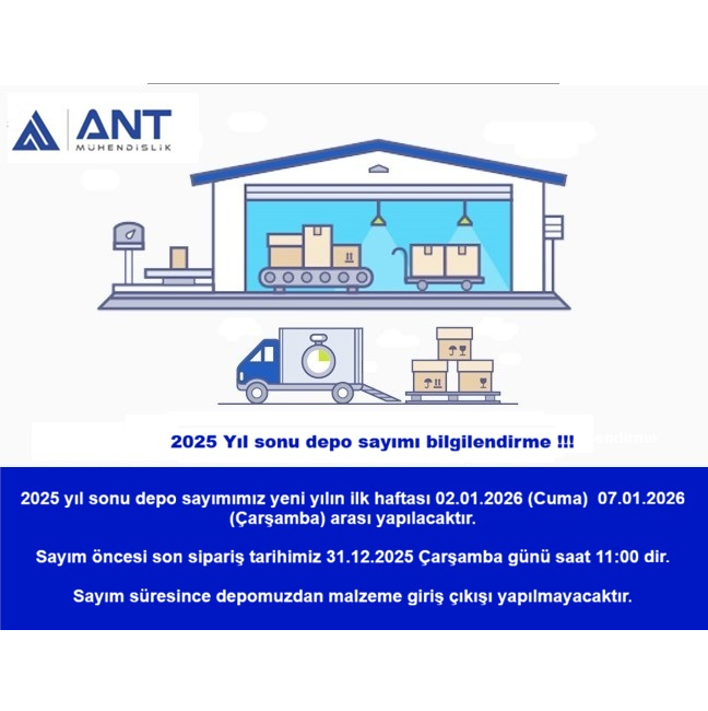2025 Yıl sonu depo sayımı bilgilendirme!